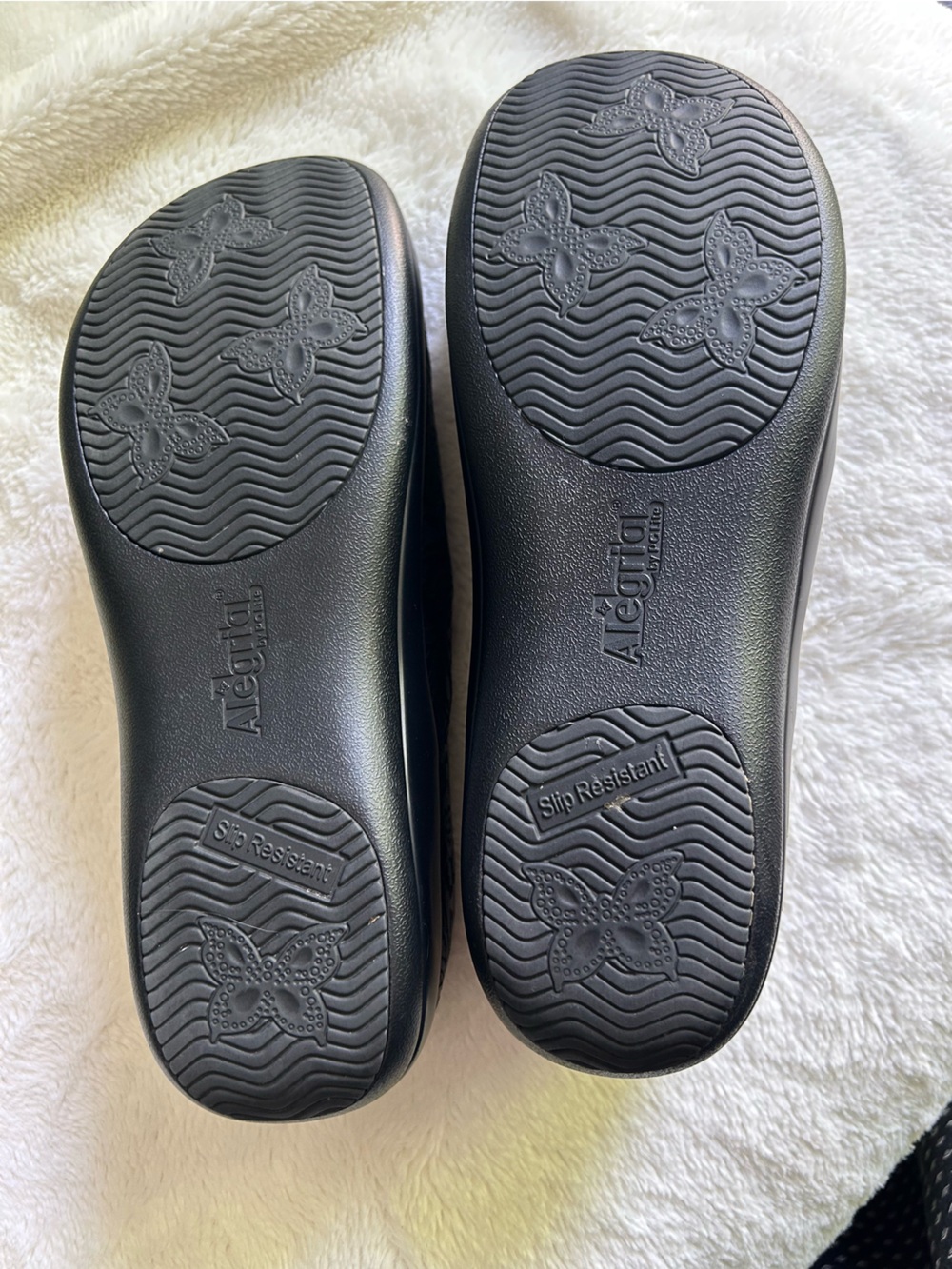Alegria Black Floral-Embossed Slip-On Loafers - Picture 3 of 7